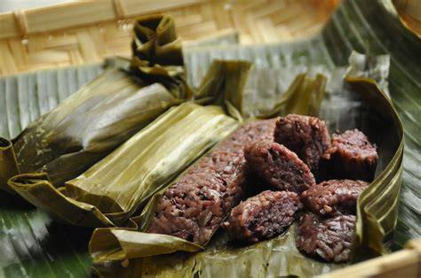 lontong ketan in bananenblad