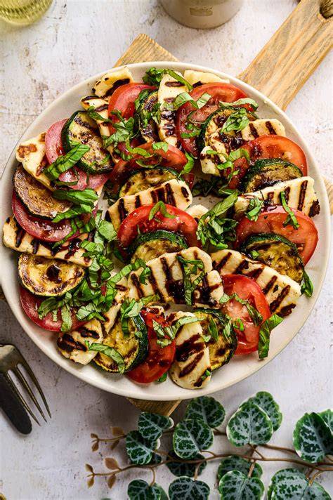 Italiaanse verdure grigliate met courgette aubergine paprika