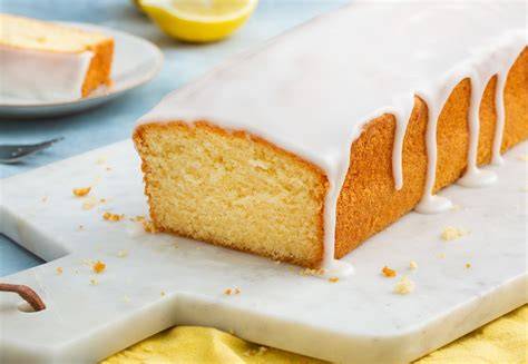 Citroencake met wit citroenglazuur