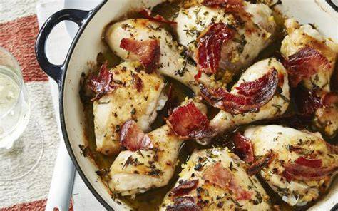 Ovenschaal met kip en pancetta